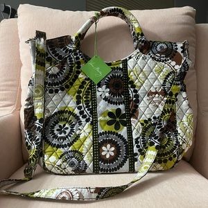 New🌟Vera Bradley Two Way Tote Cocoa Moss